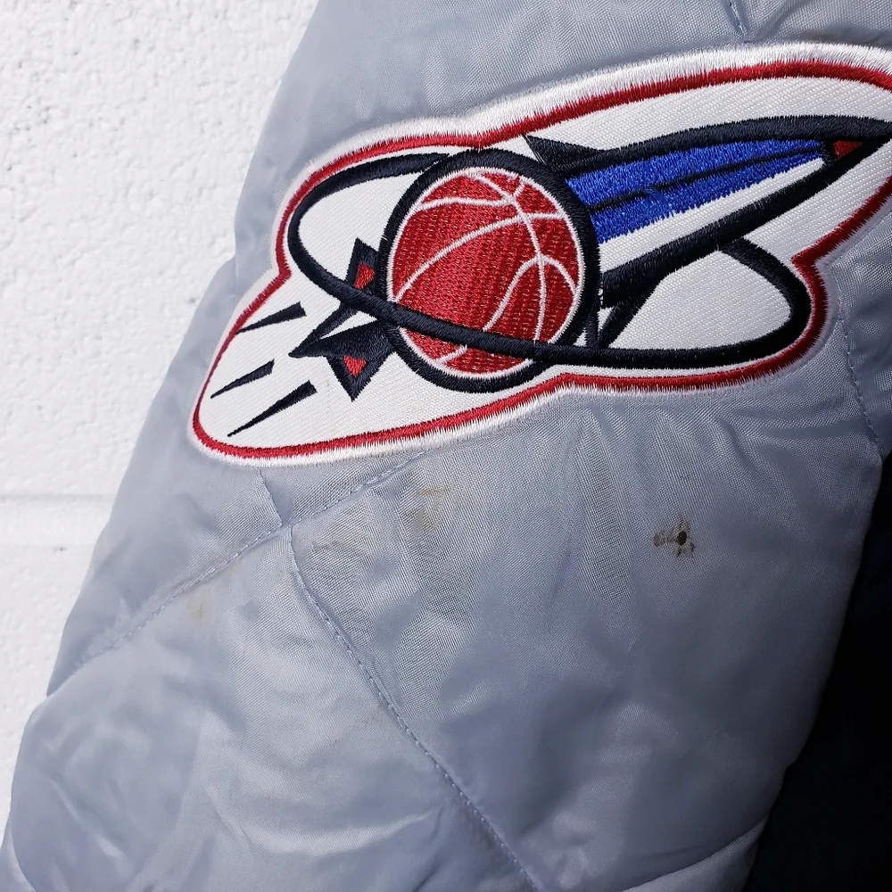 VIntage 90's PJ Mark Classic Athletic NBA Logo Quilted Puffer Jacket‎ Size 2XL